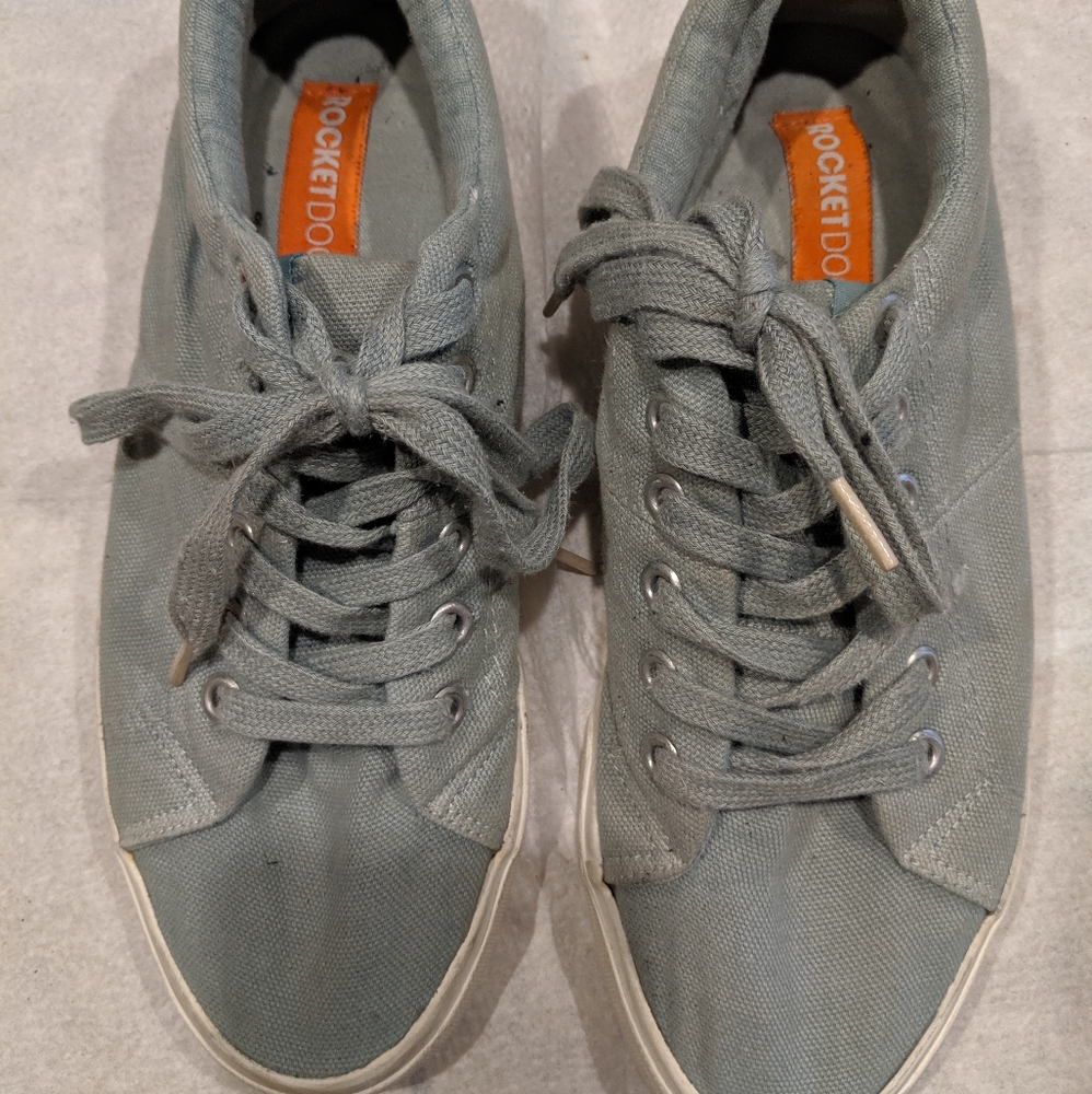 Rocket Dog mint green canvas sneakers